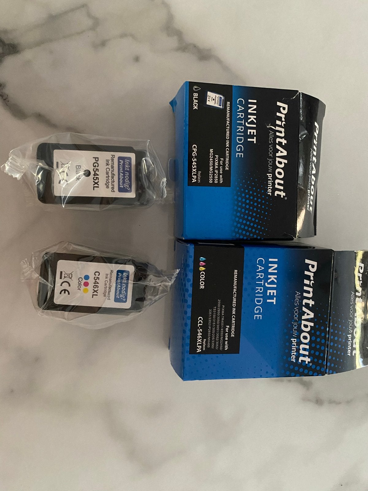 PrintAbout Remanufactured Ink Cartridges PG545XL & CL546XL, Ophalen of Verzenden, Nieuw, Cartridge
