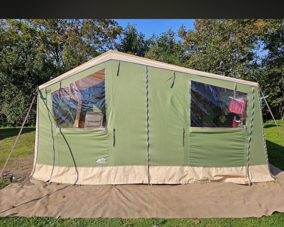 Cabanon Malawi vouwwagen uit 2016 - Goed onderhouden, Caravans en Kamperen, Vouwwagens, Ophalen, Groen, Tot en met 4, Cabanon