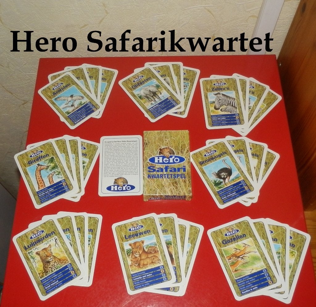 Het hero safari kwartet, Ophalen of Verzenden, Gebruikt, Kwartet(ten)