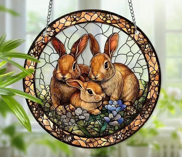Raamhanger konijn ( groot formaat ), Huis en Inrichting, Woonaccessoires | Wanddecoraties, Verzenden, Wandhanger, Meerkleurig