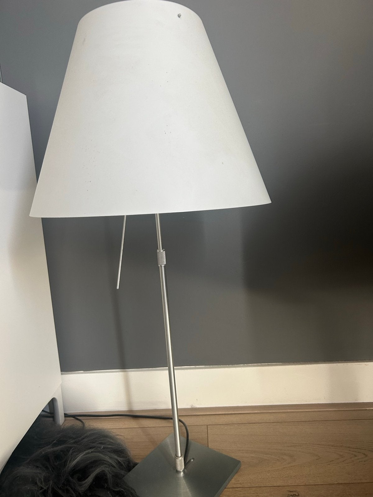 Lage Luceplan vloerlamp met verstelbare hoogte, Huis en Inrichting, Lampen | Vloerlampen, Gebruikt, Metaal, 150 tot 200 cm, E27 (groot)