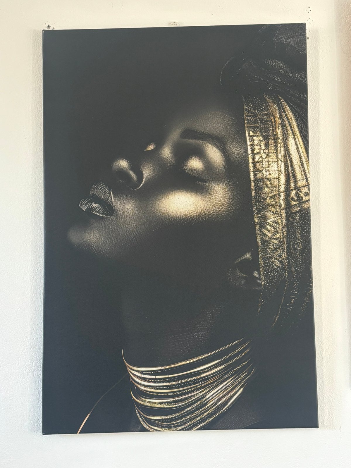 Canvas wanddecoratie vrouw, Huis en Inrichting, Ophalen, Zo goed als nieuw, Overige materialen, Overige typen