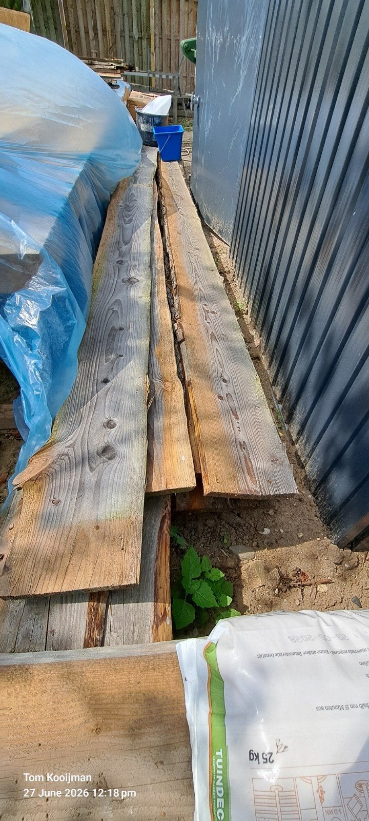Douglas tuin planken, Ophalen, Gebruikt, Minder dan 25 mm, Plank