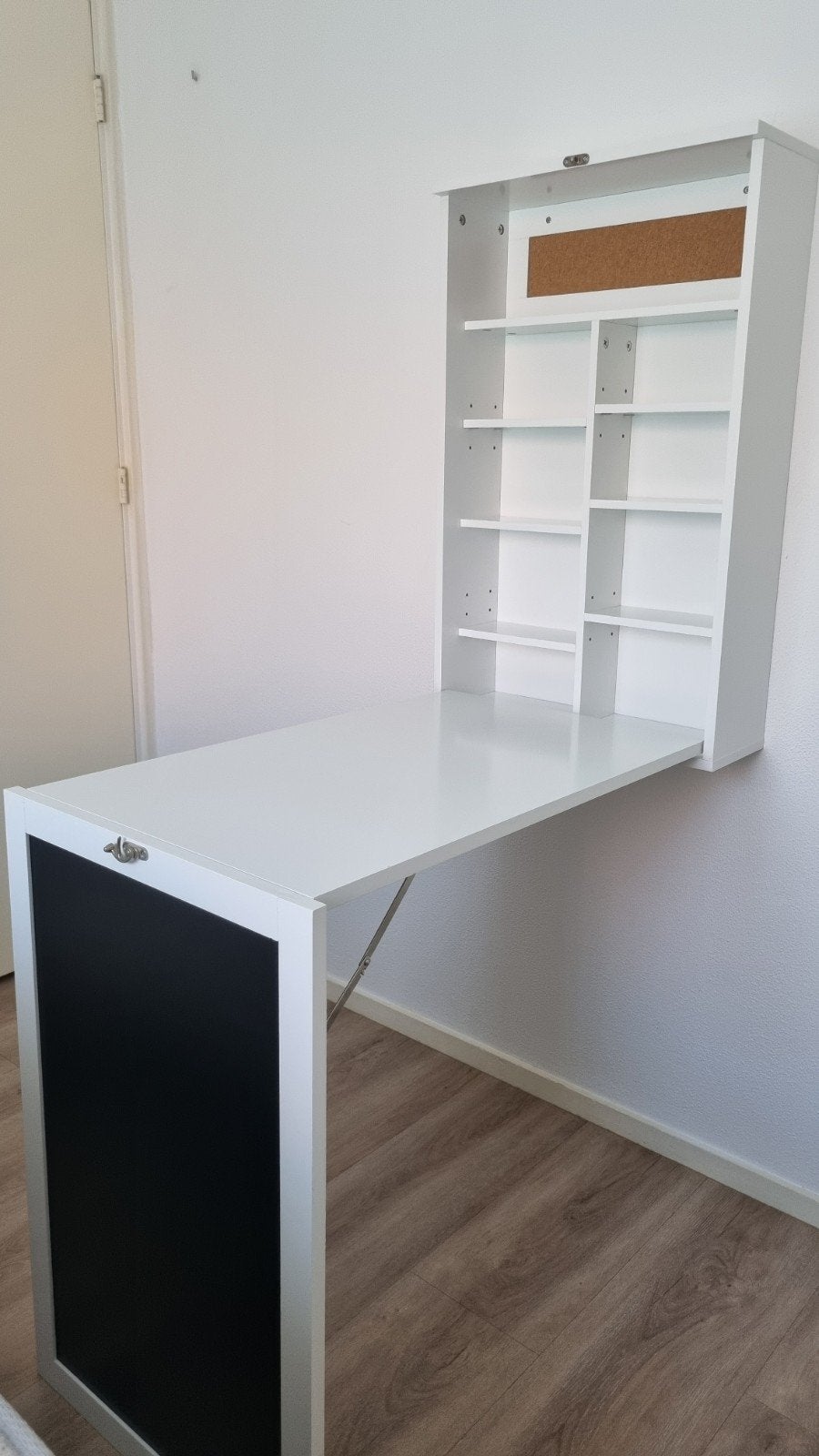 klaptafel wandmontage wit, als bureau of eettafel, zgan., Huis en Inrichting, Bureaus, Ophalen, Zo goed als nieuw