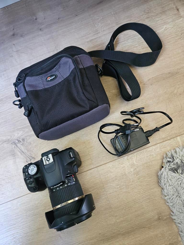 Canon 500D + Tamron 10-24 met Lowepro tas, Gebruikt, Spiegelreflex, Canon, Ophalen of Verzenden