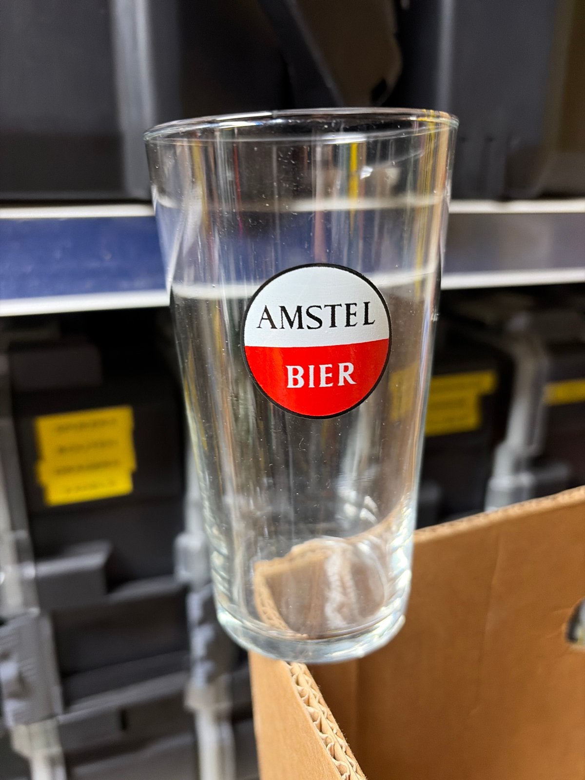Heel erg oud amstel glas, Ophalen of Verzenden, Zo goed als nieuw, Bierglas