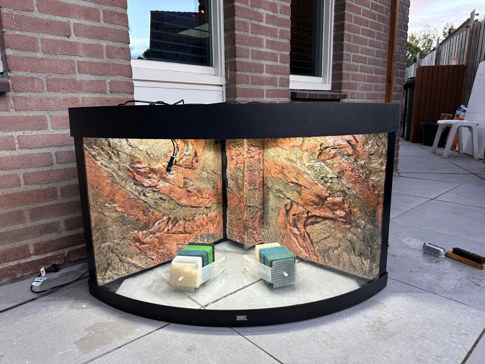 juwel trigon hoek aquarium met meubel, Dieren en Toebehoren, Ophalen, Zo goed als nieuw, Leeg aquarium, Juwel