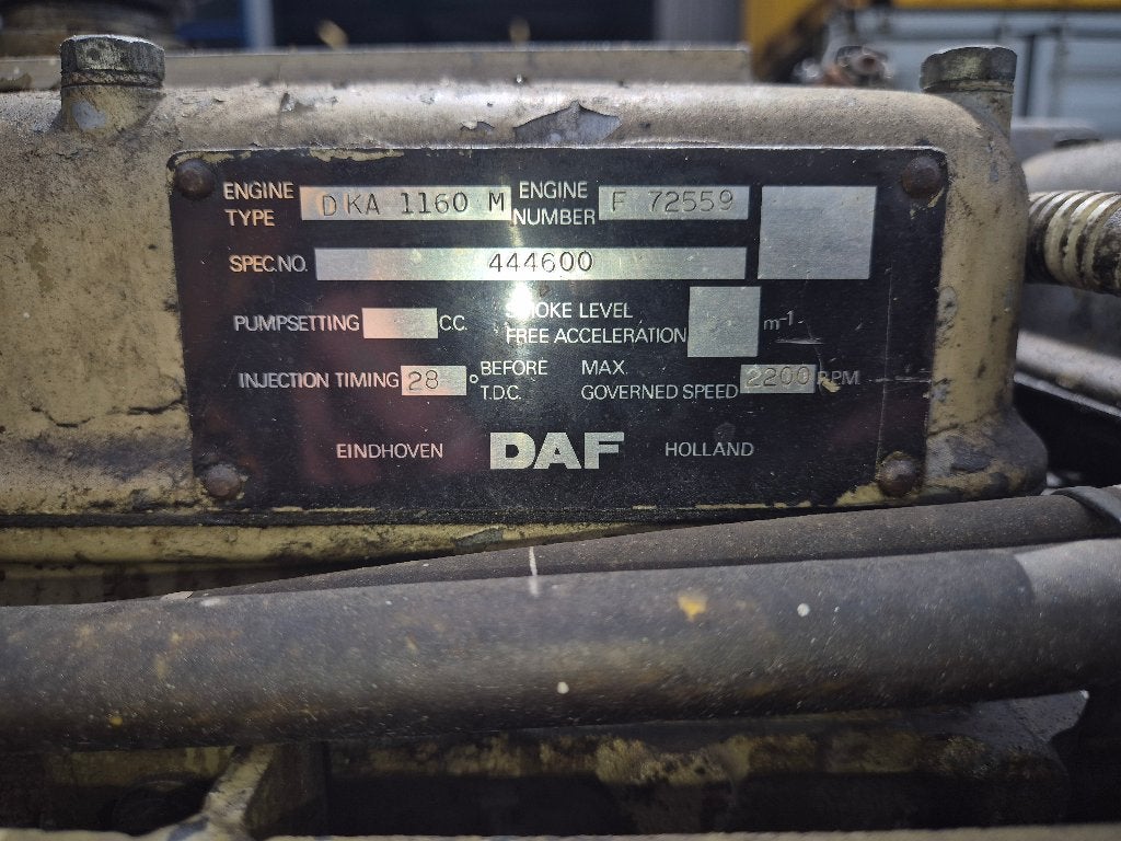 DAF DKA1160M, Ophalen, Gebruikt, Dieselmotor, 1800 rpm of meer