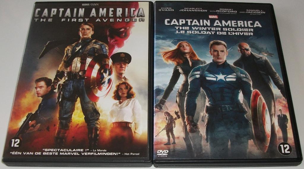 Dvd *** CAPTAIN AMERICA *** Marvel Deel 1 + 2, Cd's en Dvd's, Dvd's | Actie, Vanaf 12 jaar, Ophalen of Verzenden, Zo goed als nieuw