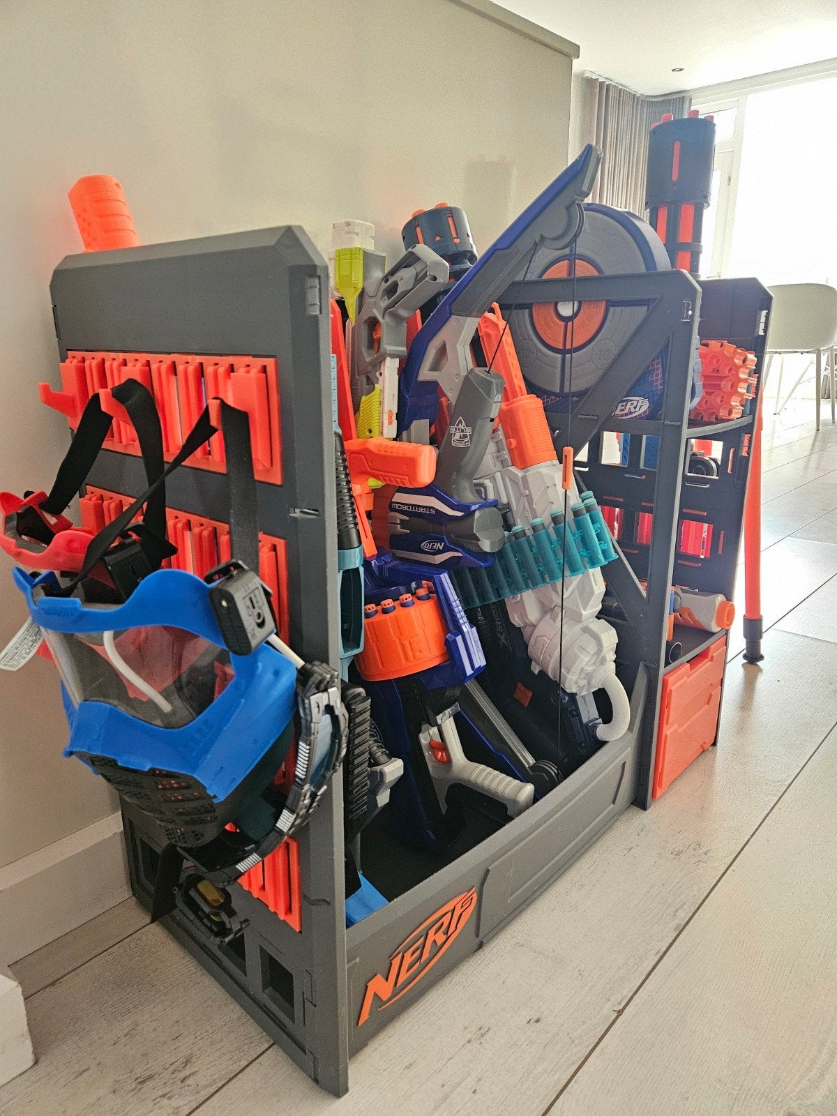 Nerf & X-Shot Collectie met Opbergkast en Accessoires, Ophalen, Gebruikt