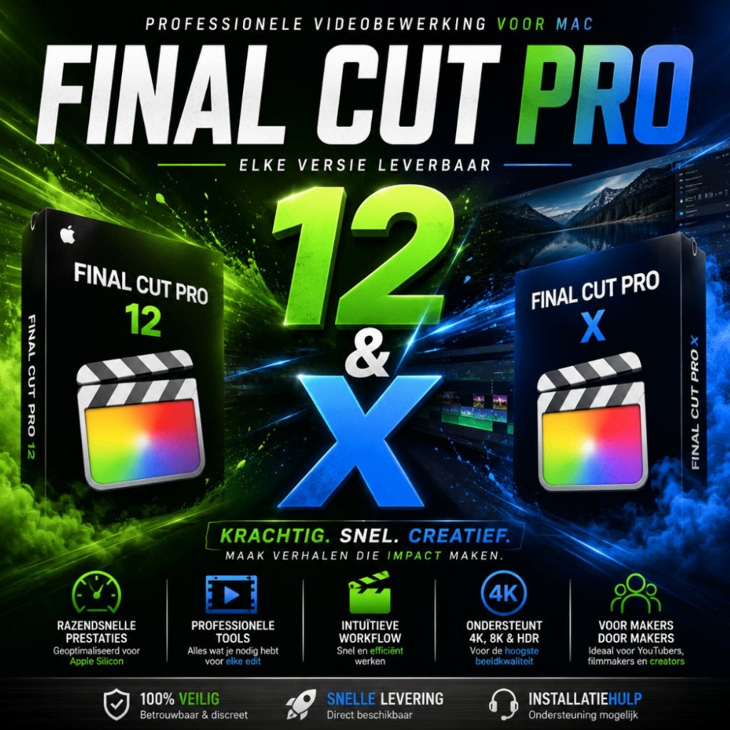 FINAL CUT PRO 12 & X – ELKE VERSIE LEVERBAAR, Computers en Software, Ophalen, Nieuw, MacOS