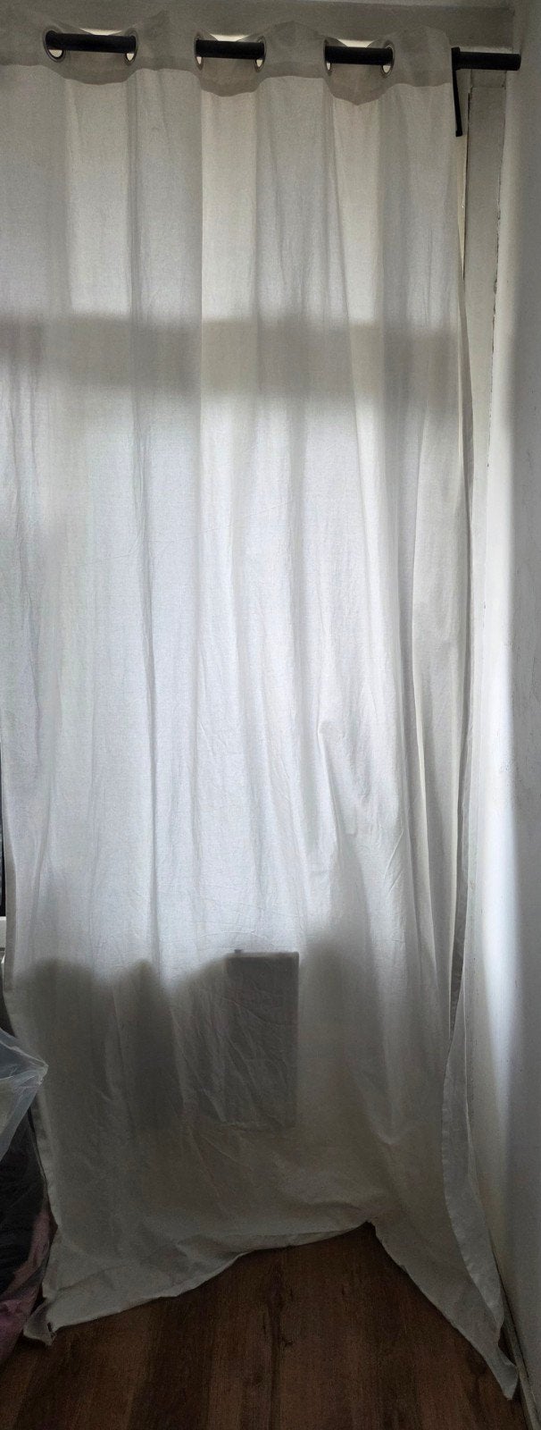 gordijnen 2x IKEA GINSTMOTTT Witte Gordijnen 145x300 cm, Huis en Inrichting, Gebruikt, Wit, Ophalen of Verzenden, Gordijn