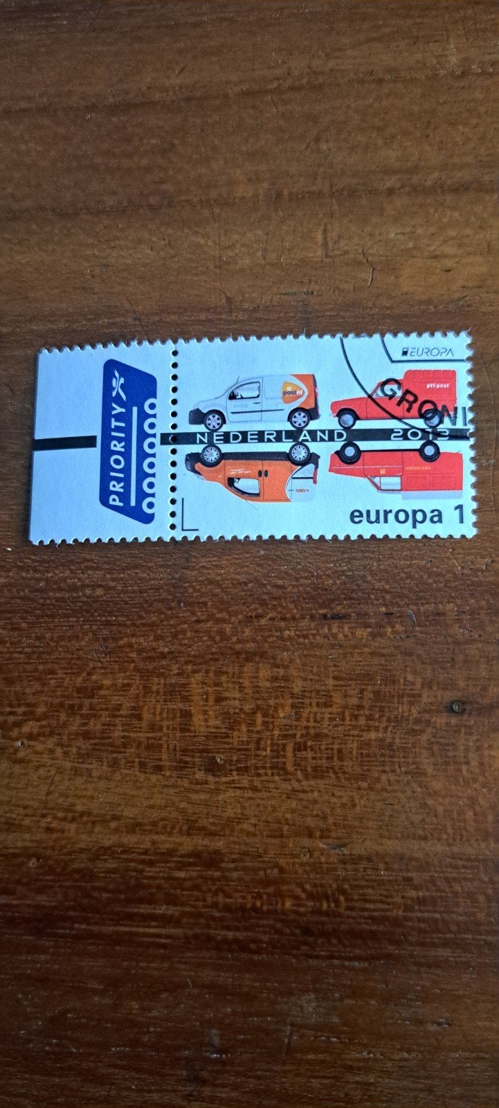 Europazegel postauto met tab. Gestempeld. 2013 ., Ophalen of Verzenden