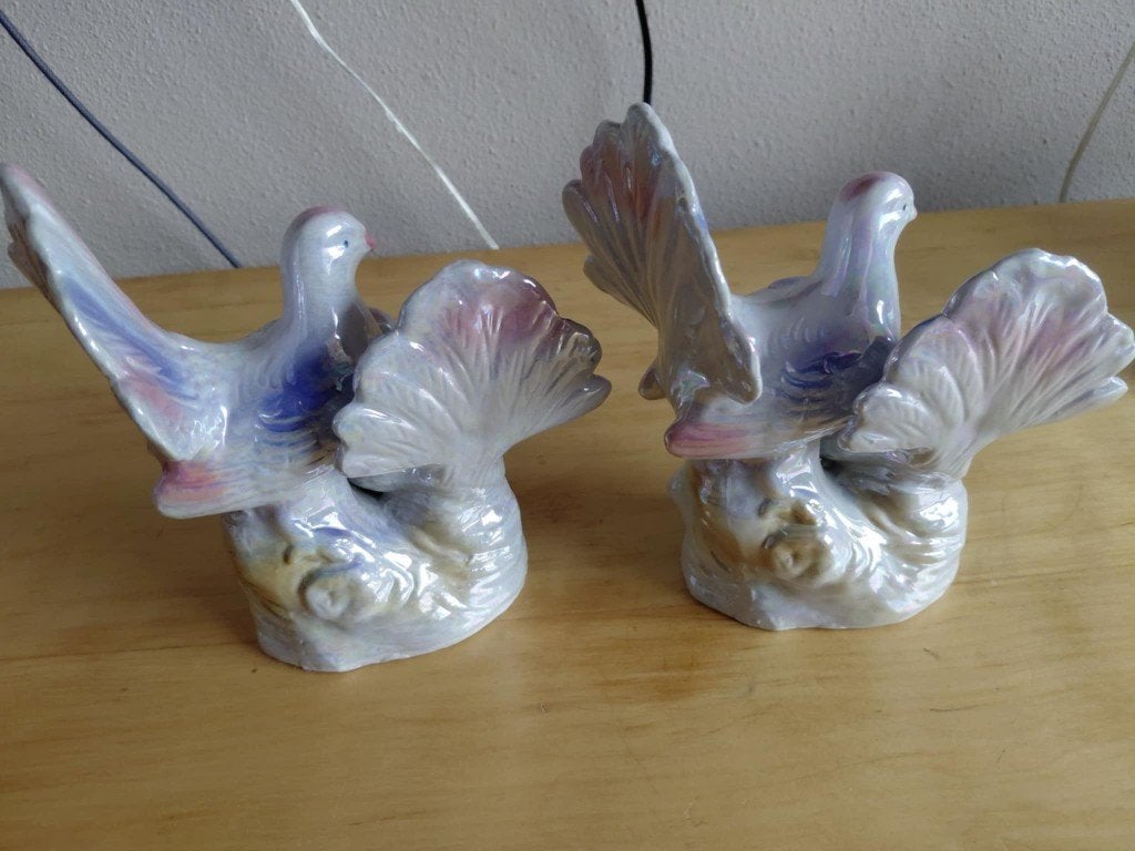 NIEUW 2 mooie beeldjes van duiven, Verzamelen, Ophalen of Verzenden, Nieuw, Dier