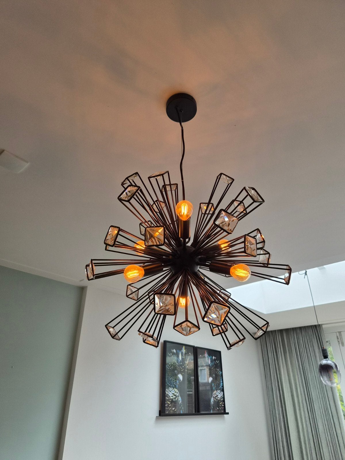 KARE design kroonluchter, Ophalen, Zo goed als nieuw, Glas, E14 (klein)