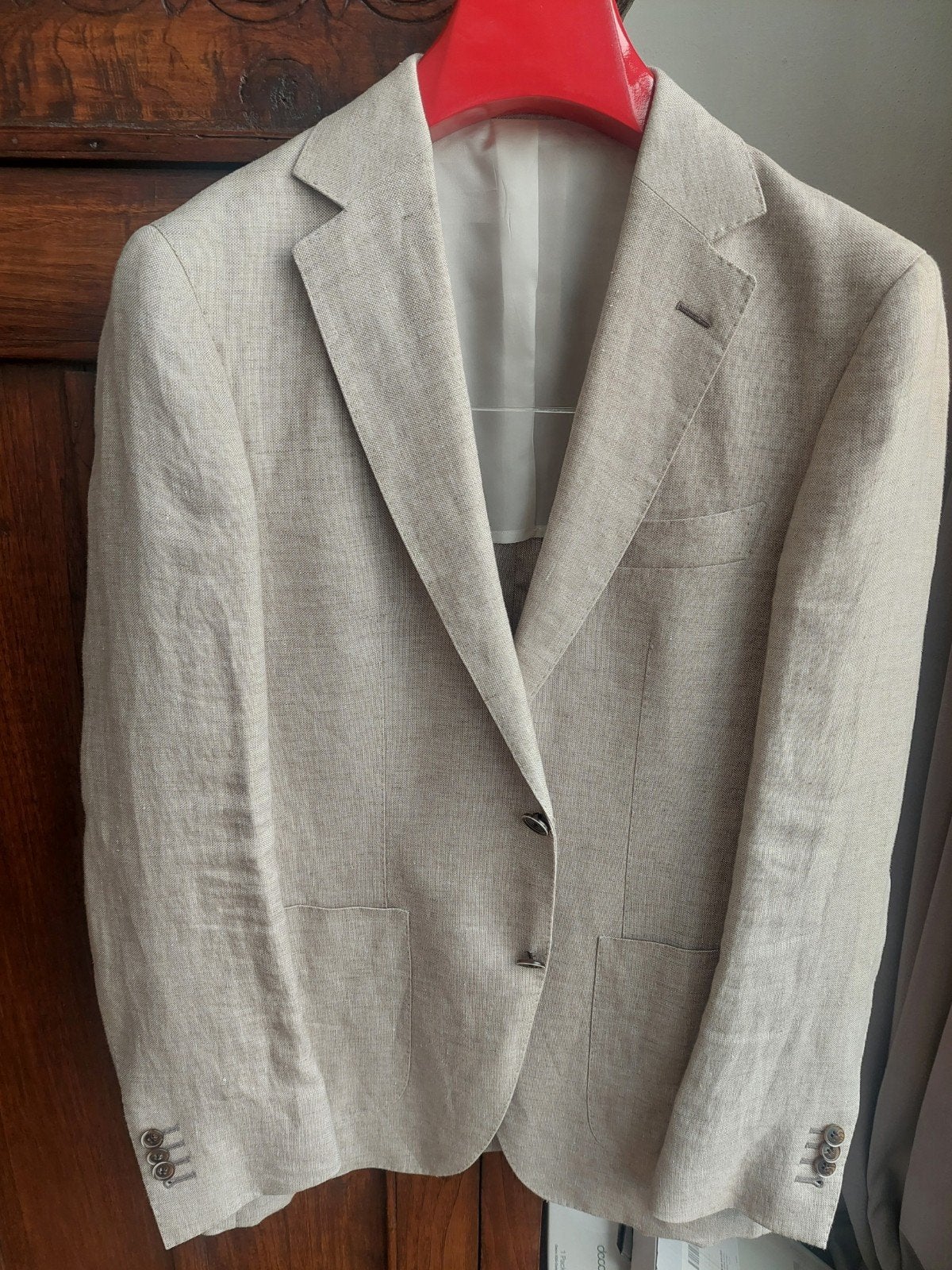Suitsupply linnen colbert - Maat 48/50 (M), Maat 48/50 (M), Beige, Ophalen of Verzenden, Zo goed als nieuw