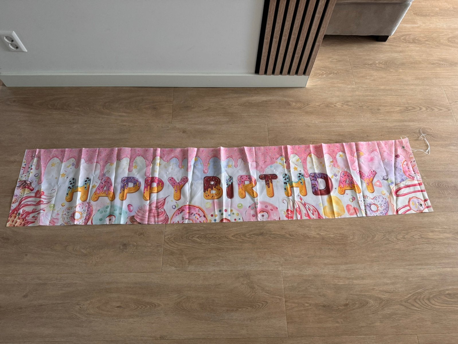 Happy birthday banner, Ophalen of Verzenden, Versiering, Verjaardag