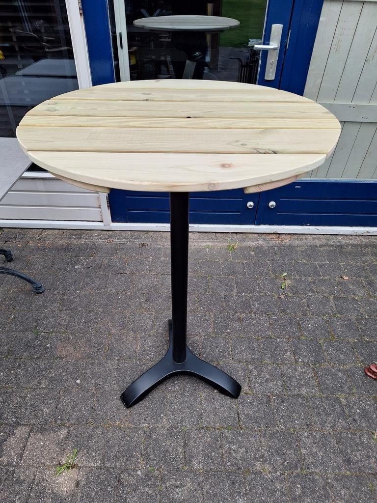 2x identieke statafel H109cm aluminium onderstel, Ophalen