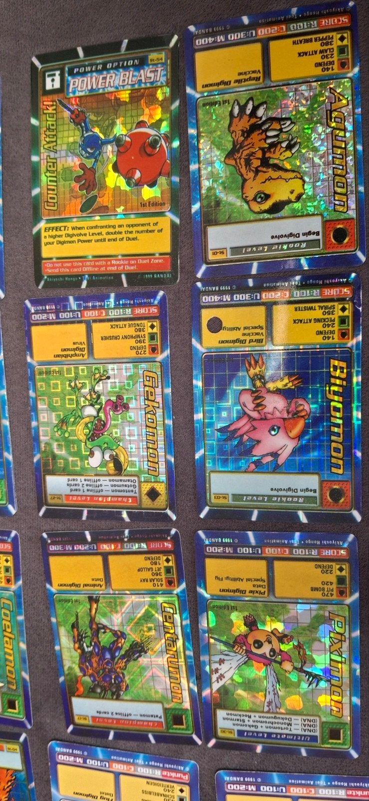 Vintage Digimon kaarten 15x 1999, Ophalen of Verzenden, Zo goed als nieuw