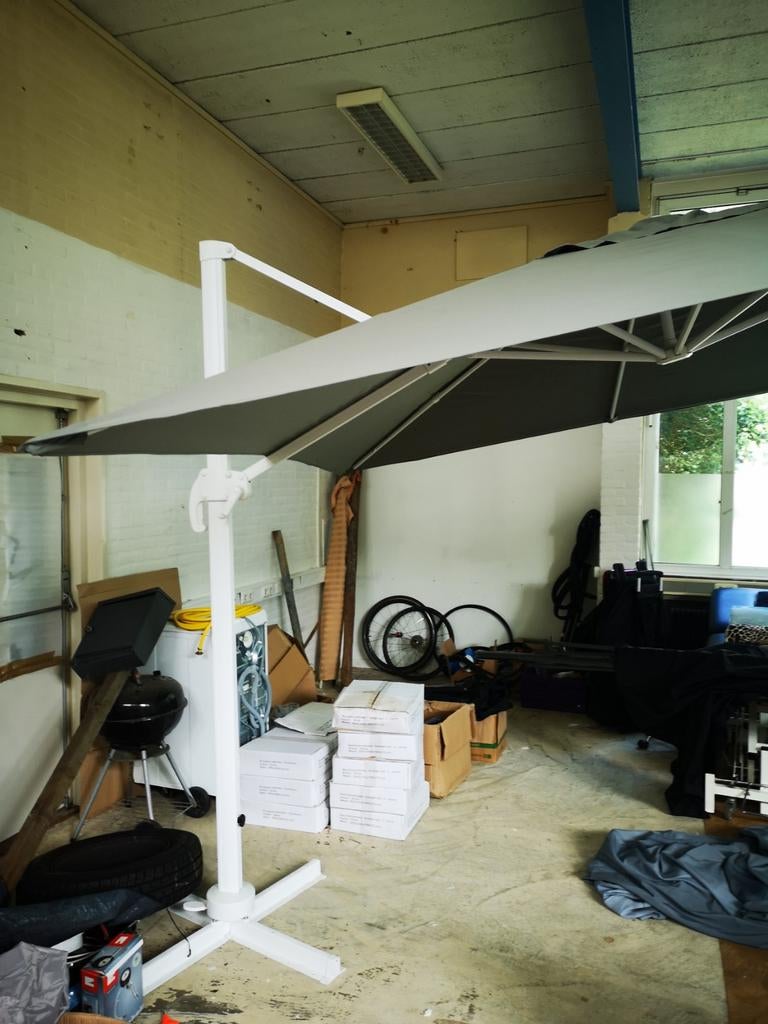 Zweefparasol 2 stuks zgan, Ophalen, Verstelbaar, 3 tot 4 meter, Zweefparasol