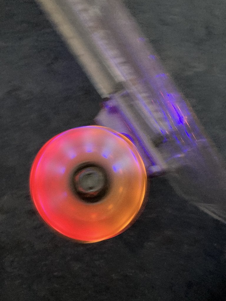 skateboard (mini met LED wielen), Ophalen of Verzenden, Gebruikt, Skateboard