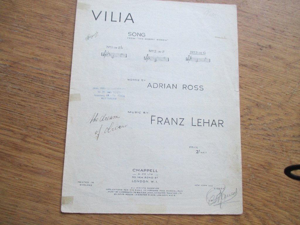 VILIA - FRANZ LEHAR, Ophalen of Verzenden, Gebruikt, Artiest of Componist, Populair
