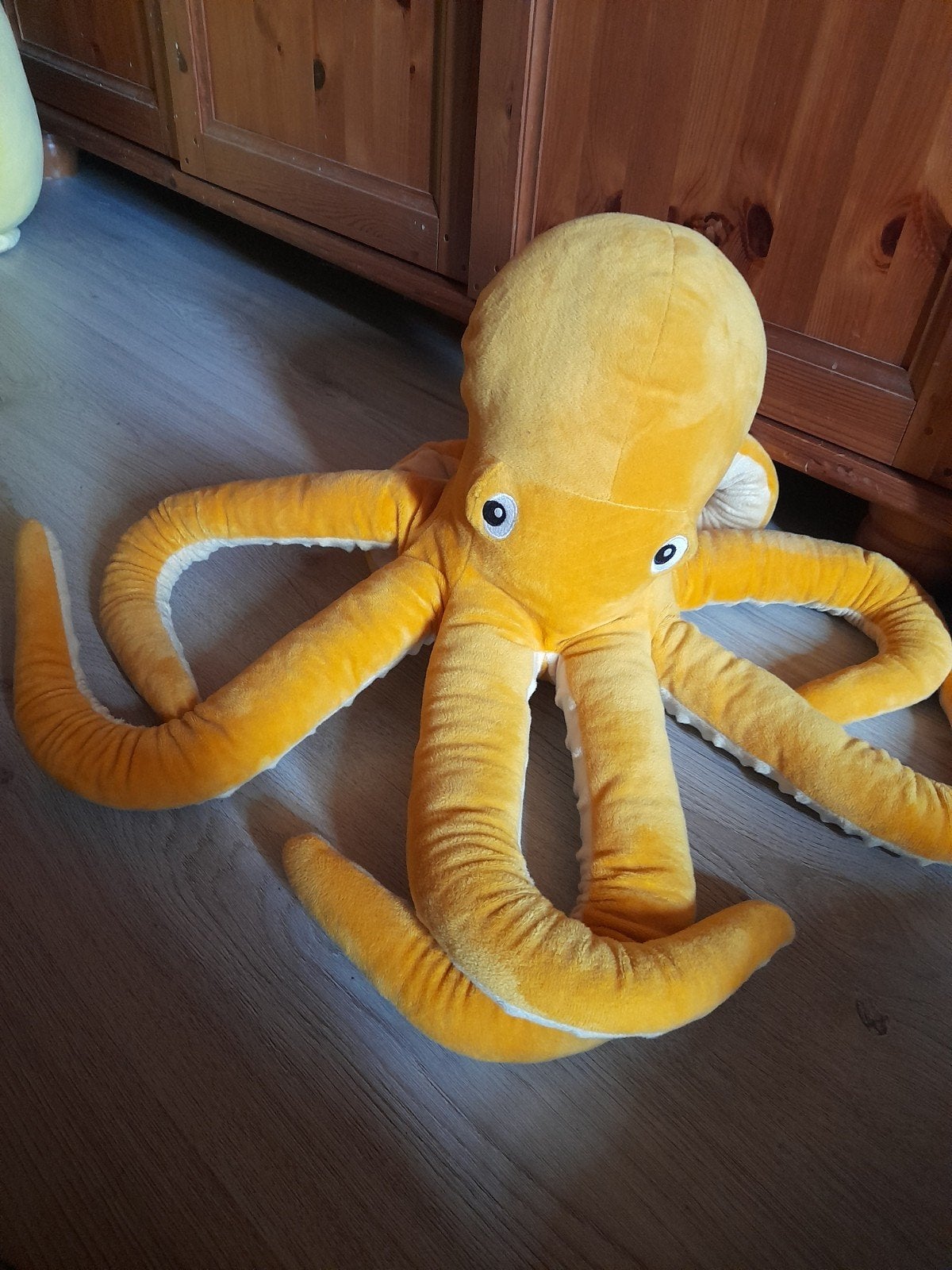 Grote octopus knuffel  28 cm hoofd, Kinderen en Baby's, Speelgoed | Knuffels en Pluche, Geel, Overige typen, Ophalen of Verzenden