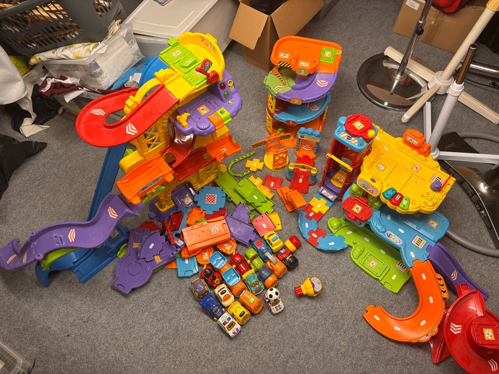 Grote VTech Toet Toet Auto's set met Garages, Ophalen, Gebruikt