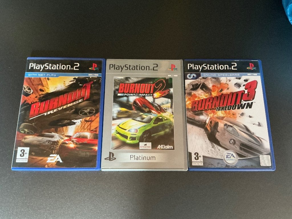 PlayStation 2 Burnout Trilogy, Gebruikt, Verzenden, 1 speler, Racen en Vliegen
