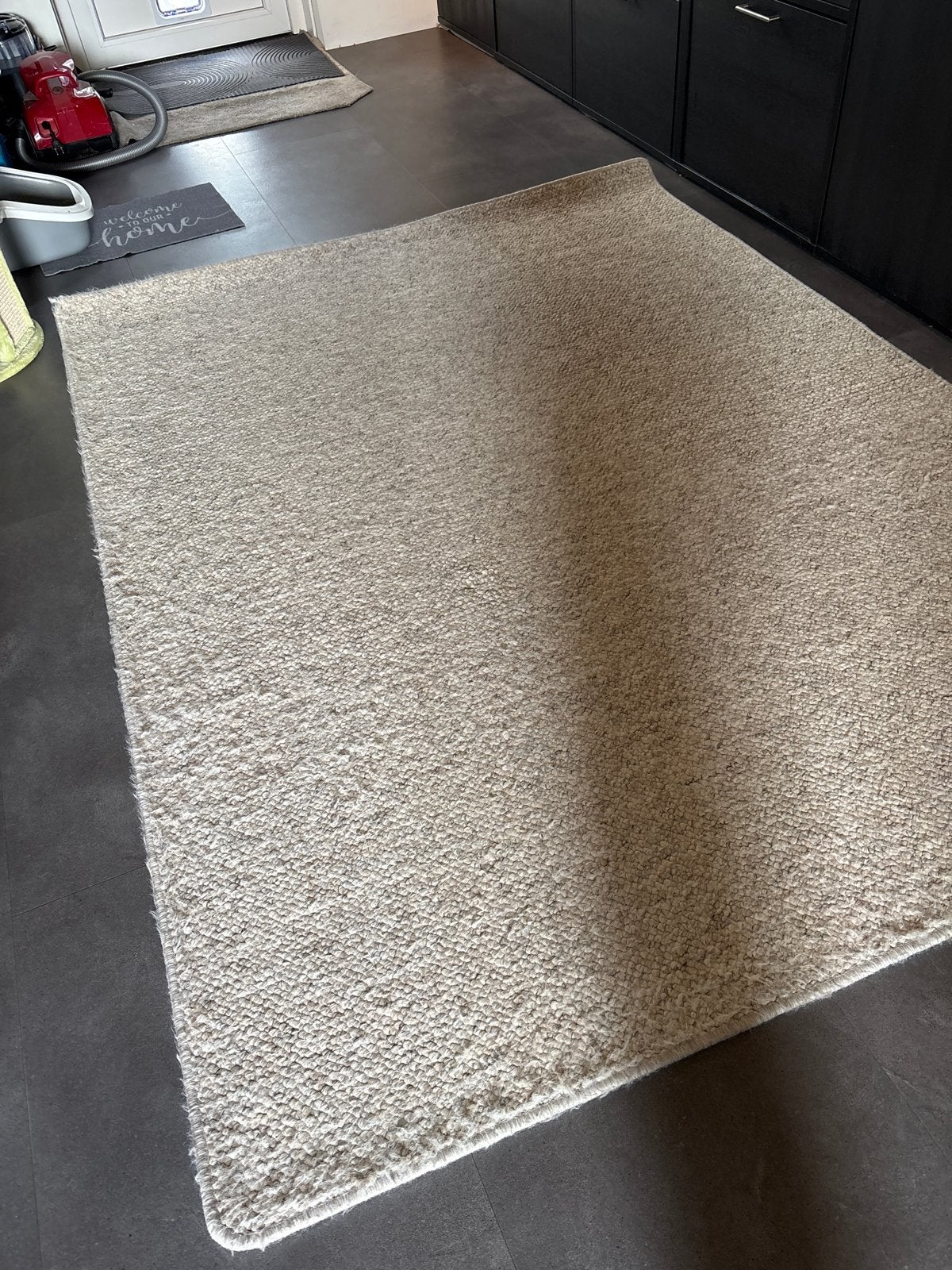 Groot beige vloerkleed, vlekkeloze staat, Ophalen, Beige, 150 tot 200 cm, 200 cm of meer