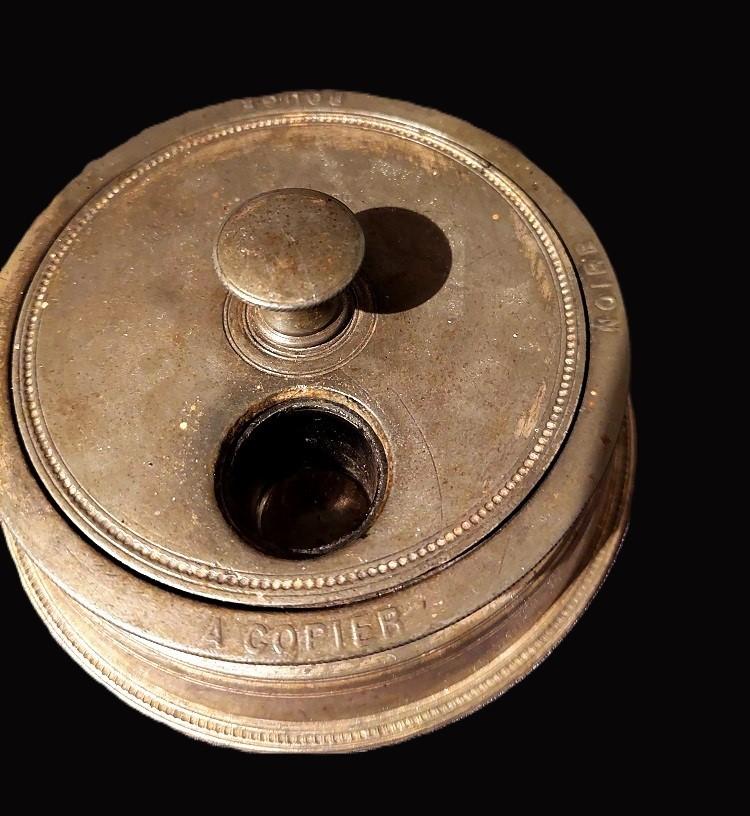 Antieke Tinnen Inktpot, Ophalen of Verzenden