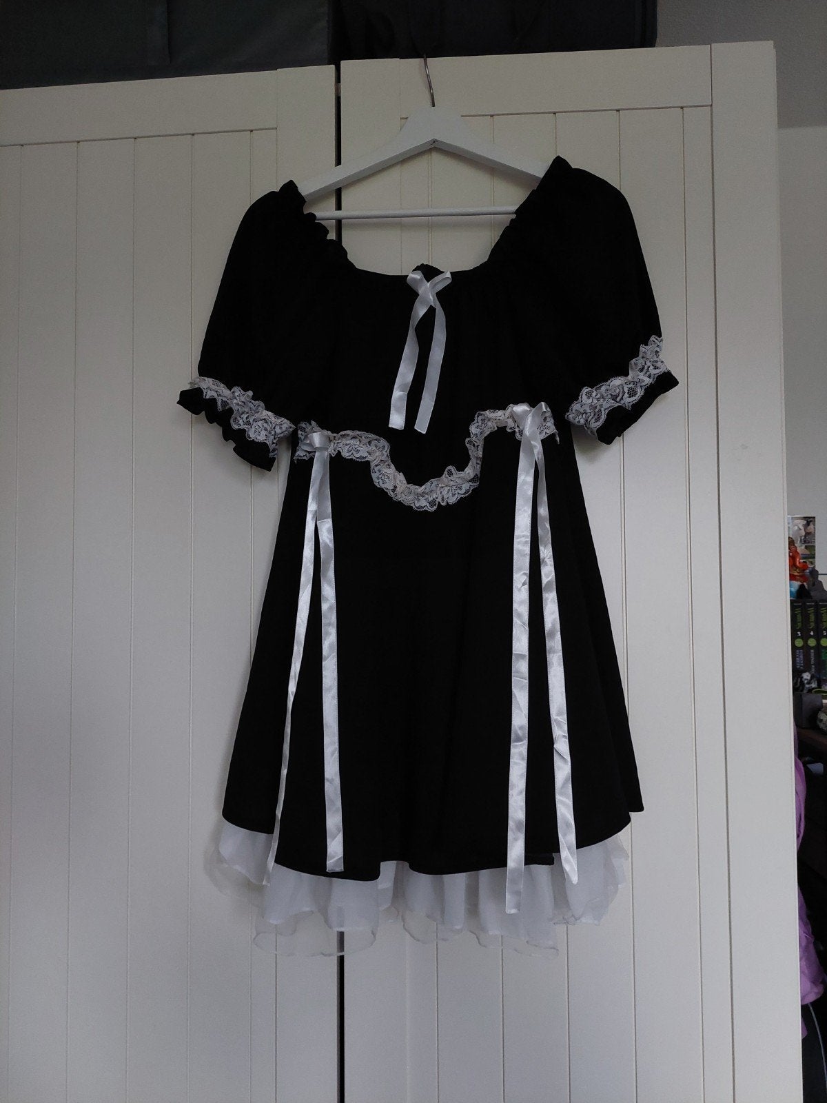 Nieuwe zwart/witte jurk, lolita stijl, Maat 38/40 (M), Zwart, Nieuw, Ophalen of Verzenden