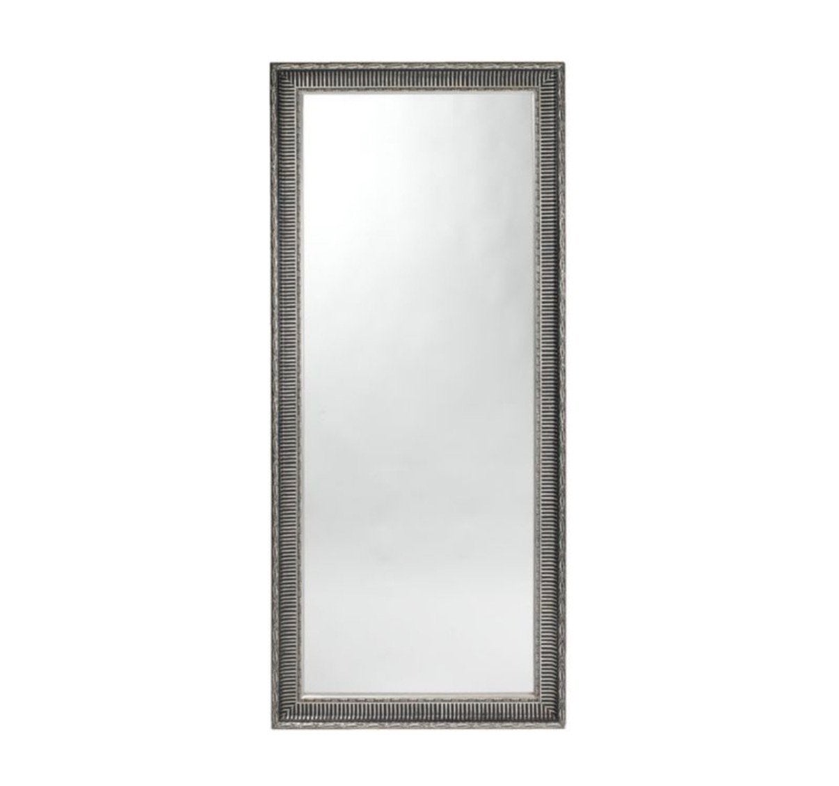 Spiegel zwart zilver, Ophalen, Zo goed als nieuw, 75 tot 100 cm, 150 tot 200 cm
