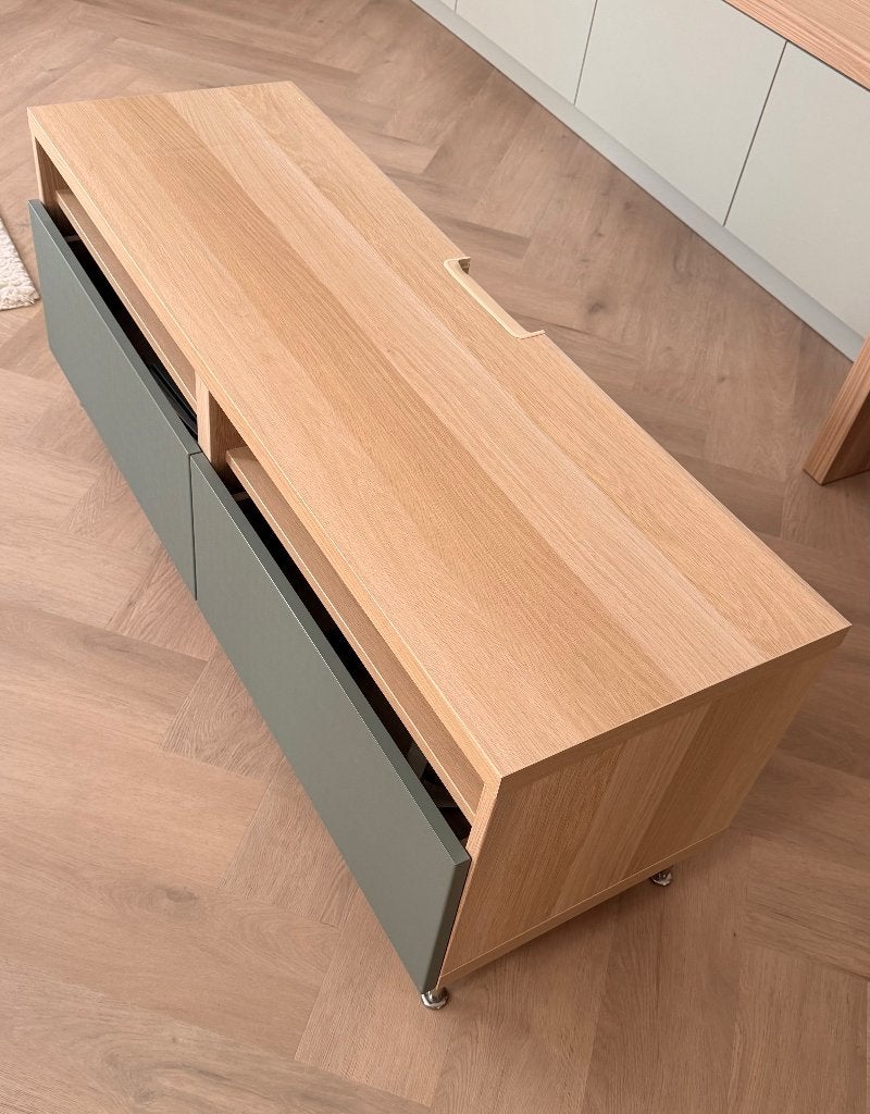 Tv meubel, Ophalen, 100 tot 150 cm, Zo goed als nieuw, Minder dan 100 cm