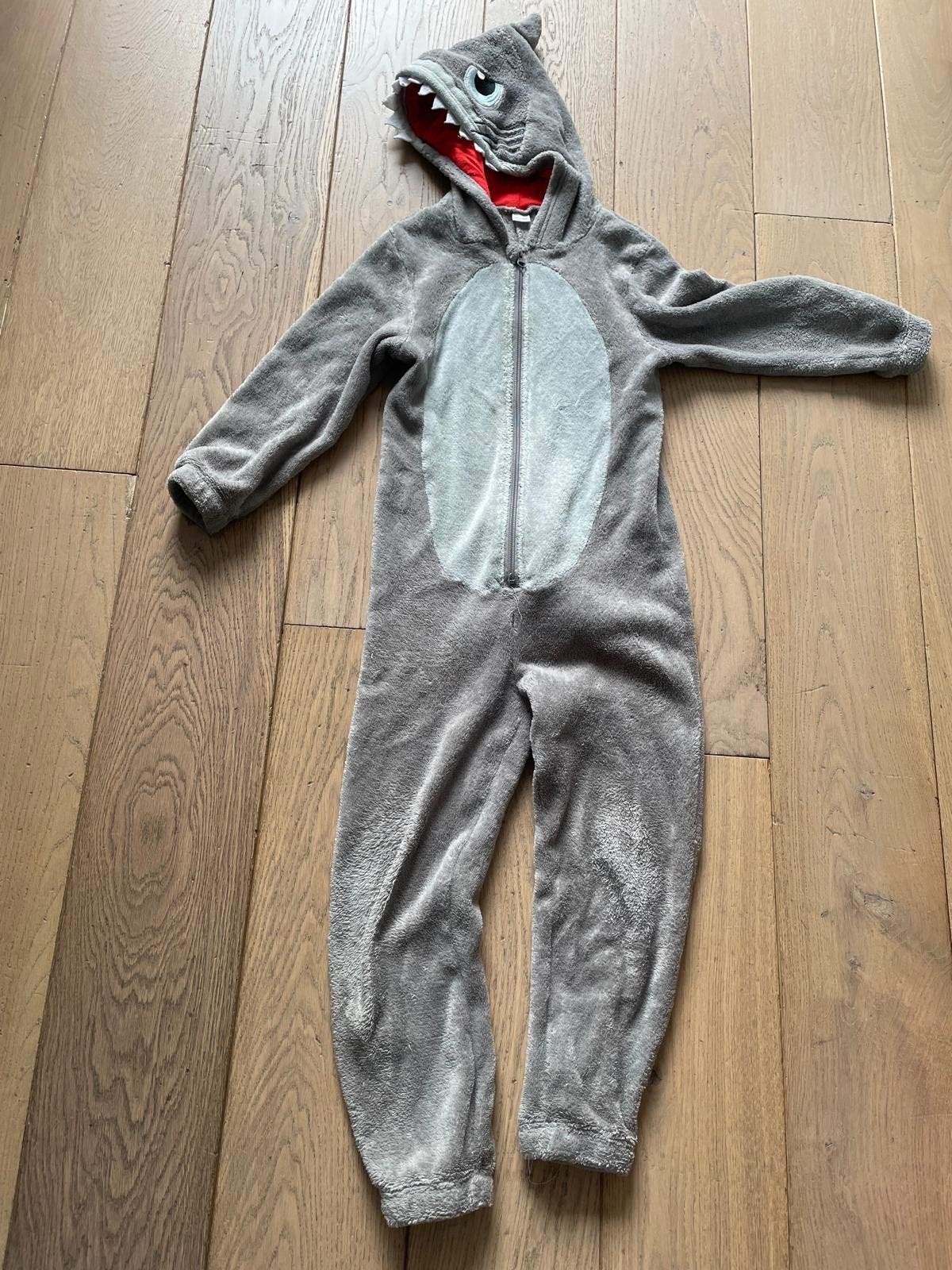 Zachte grijze haaien onesie voor kinderen, Ophalen of Verzenden, 122 t/m 128, Jongen of Meisje
