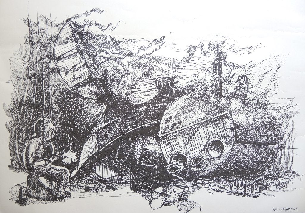 Duikwerkzaamheden - Van den Akker, Ophalen of Verzenden, Gebruikt, Kaart, Foto of Prent