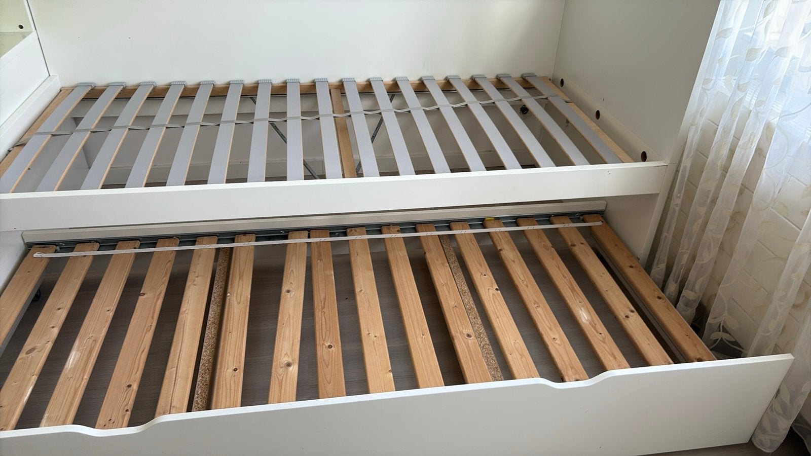IKEA Bedbank met lades, Ophalen, Gebruikt, Wit, Tweepersoons