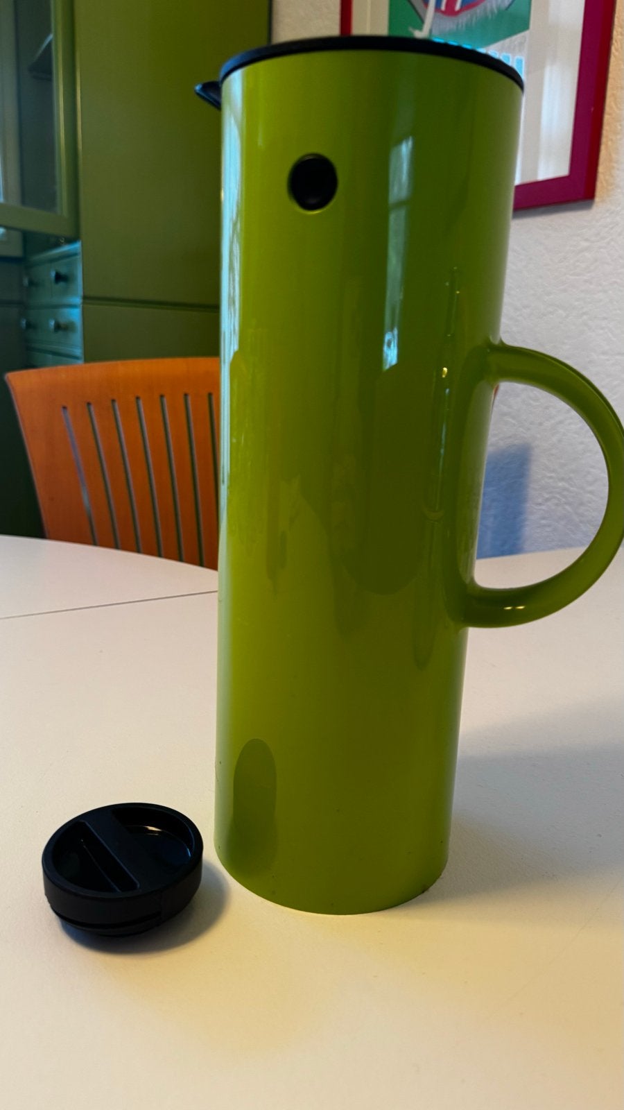Stelton thermoskan 1 liter appelgroen, Ophalen of Verzenden, Gebruikt, Groen, Overige merken