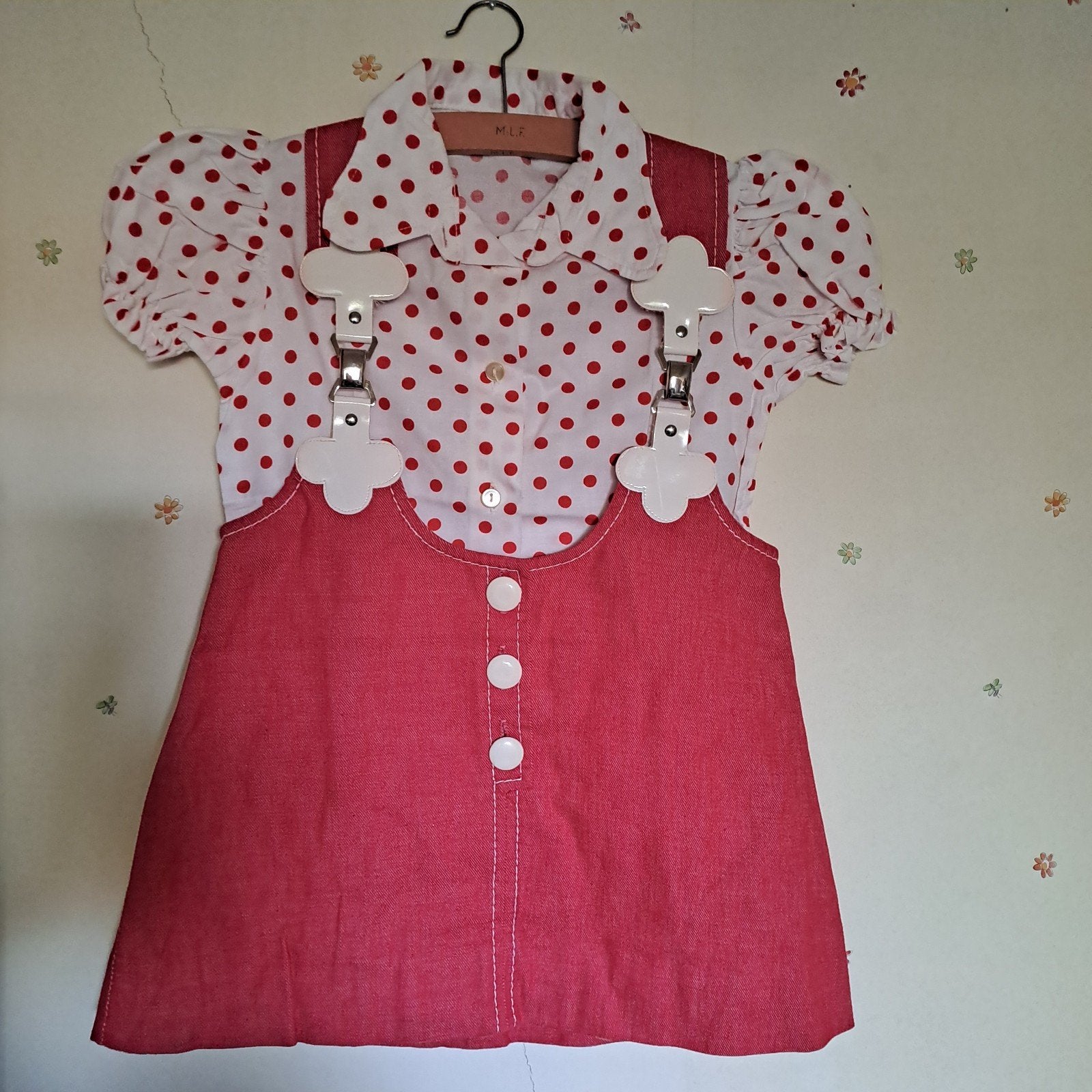 Overgooier met bloesje, jaren 70., Ophalen of Verzenden, Zo goed als nieuw, Meisje, Overhemd of Blouse