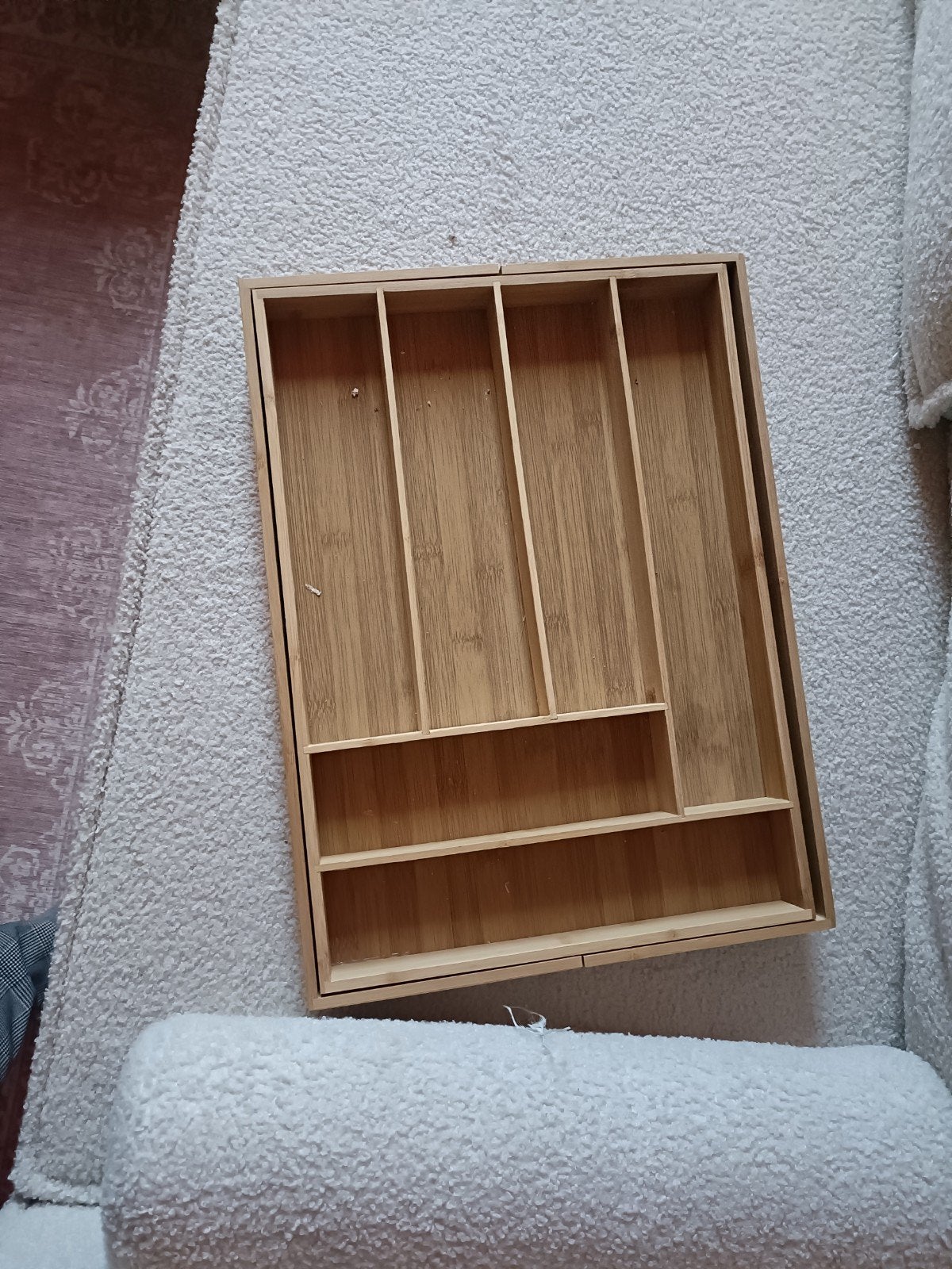 Uitschuifbare bestekbak van bamboe, Ophalen, Overige typen, Hout, Zo goed als nieuw