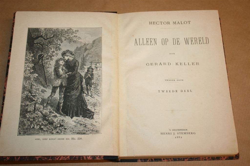 lleen op de wereld 2e deel - Hector Malot - 1882, Antiek en Kunst, Antiek | Boeken en Bijbels, Ophalen of Verzenden