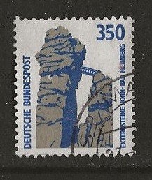 Duitsland 12, rots, Verzenden, 1990 tot heden, Gestempeld
