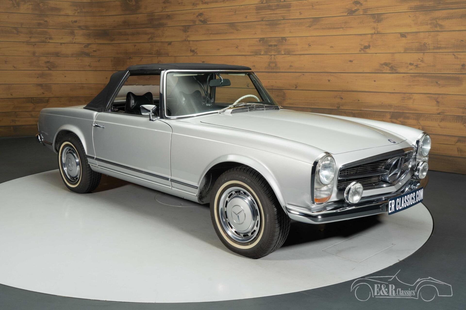 Mercedes 280 SL Cabriolet | 1968, Auto's, Automaat, Achterwielaandrijving, Zwart, Cabriolet
