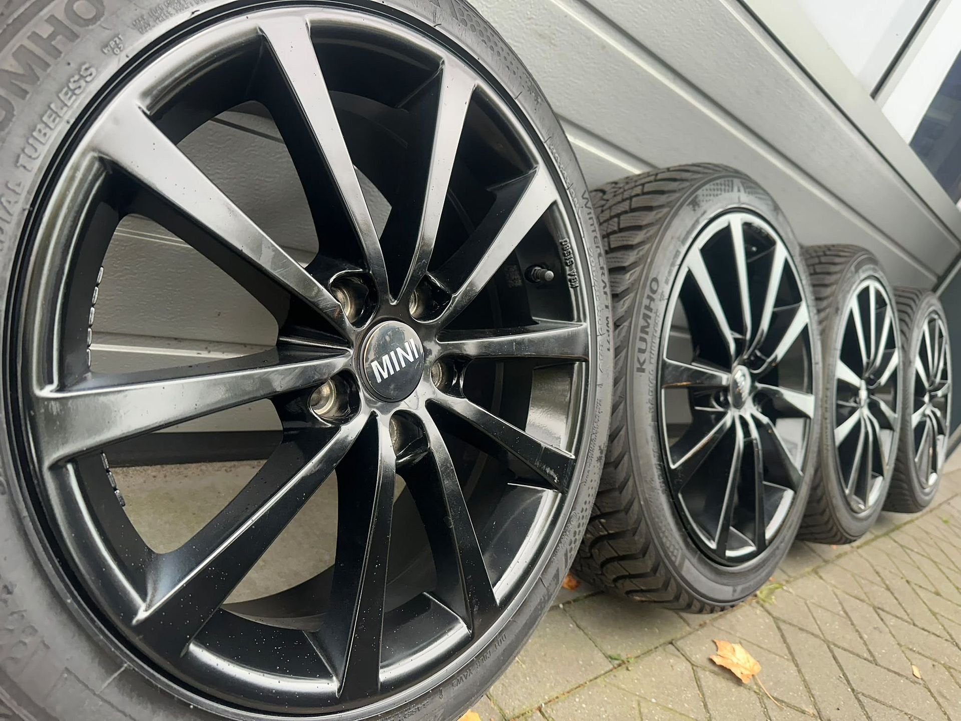 17" Mini Cooper S JCW Cabrio F56 F55 F57 velgen winterbanden, Gebruikt, -, -, Banden en Velgen