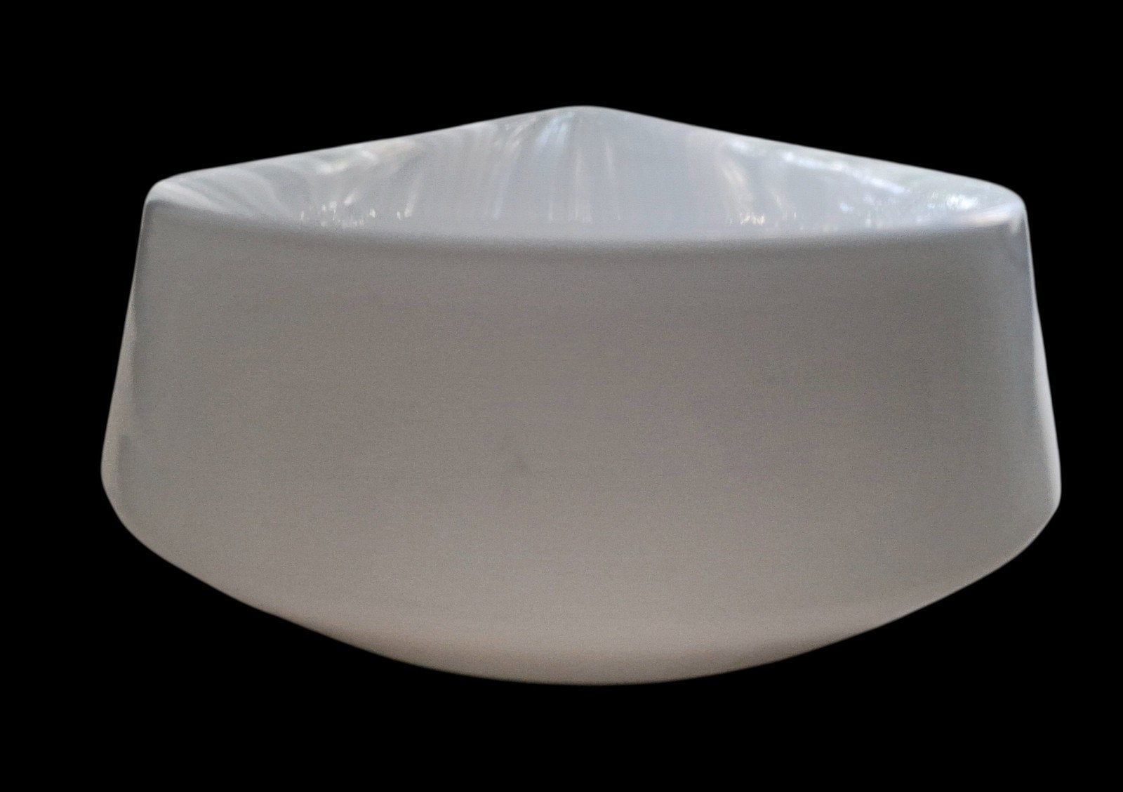 Vintage RZB plafondlampje, Ø20 cm, wit opaalglas zijdeglans, Gebruikt, Vintage, Glas, Wit