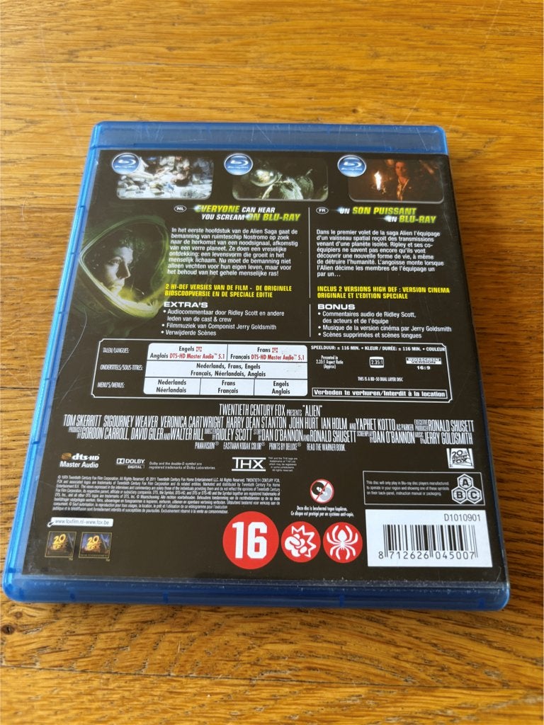 Blu-ray's Alien + Aliens - NL-Uitgaven, Ophalen of Verzenden, Gebruikt, Science Fiction en Fantasy