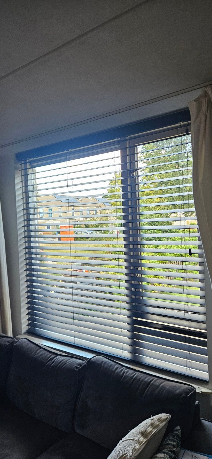 2x Harmony Houten Jaloezie Privacy Zwart met nerf, Ophalen, Jaloezie, Gebruikt, Overige merken
