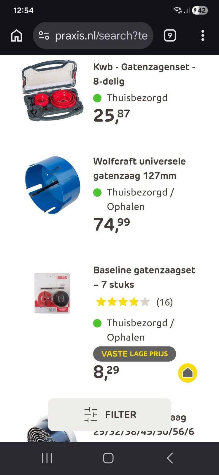 Wolfcraft universele gatenzaag 127mm, Ophalen of Verzenden, Nieuw, Overige typen