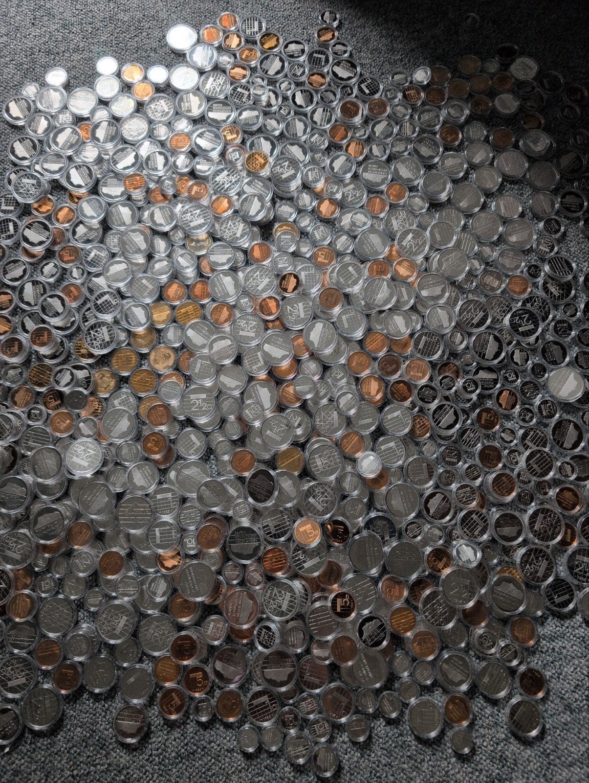 925 proof gulden munten in capsules, jaren '80