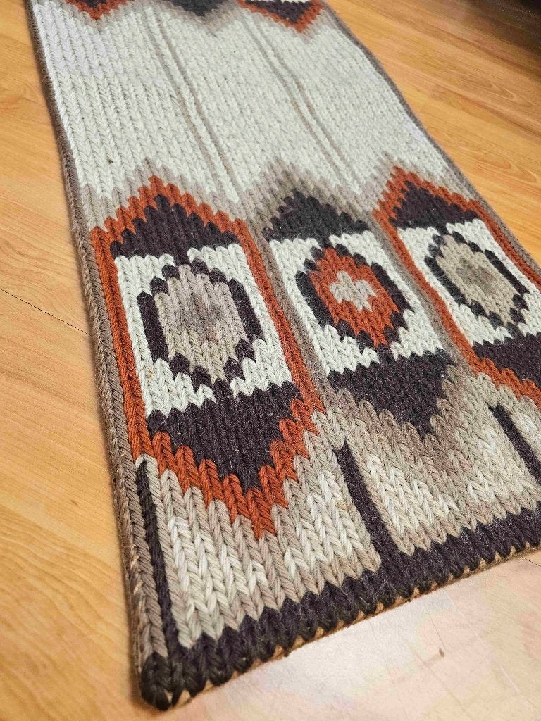 Vloerkleed geometrisch patroon 100/40 cm, Minder dan 50 cm, Gebruikt, 100 tot 150 cm, Etten-Leur